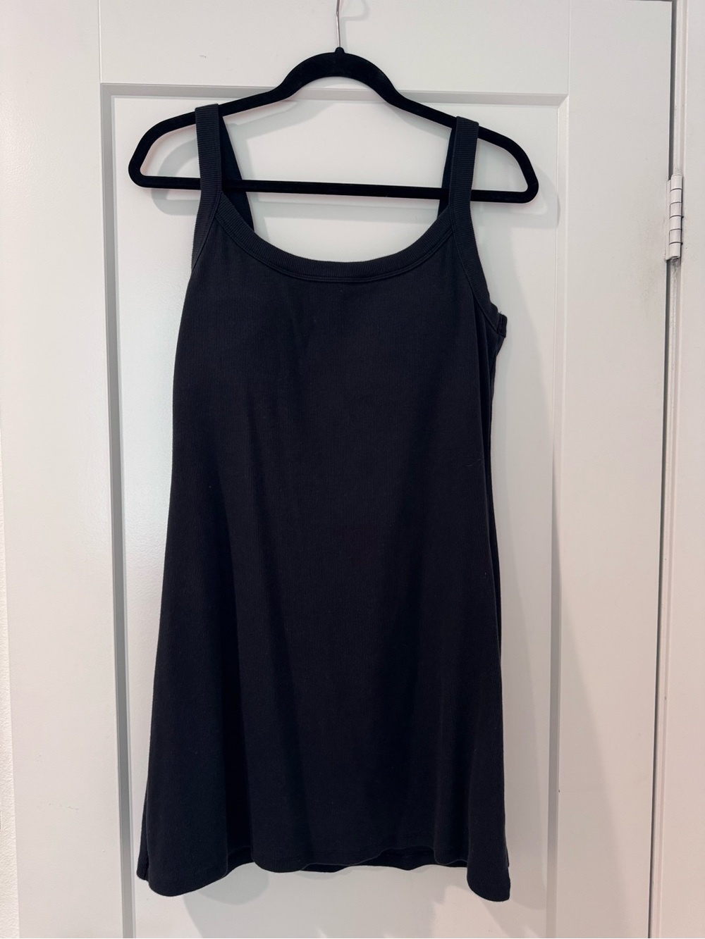 90s Classic Black Tank Dress with Built in Bra